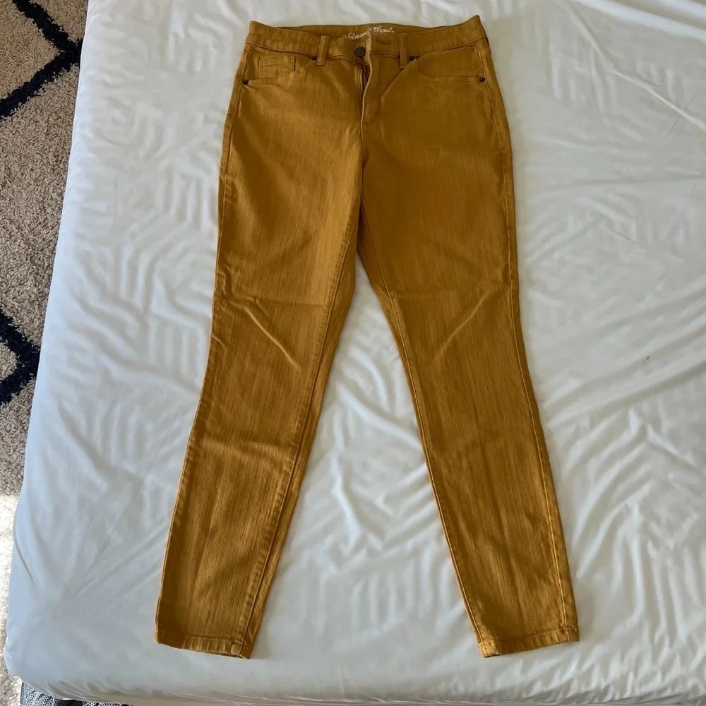 High Rise Skinny jean - Mustard Yellow - Picture 2 of 6